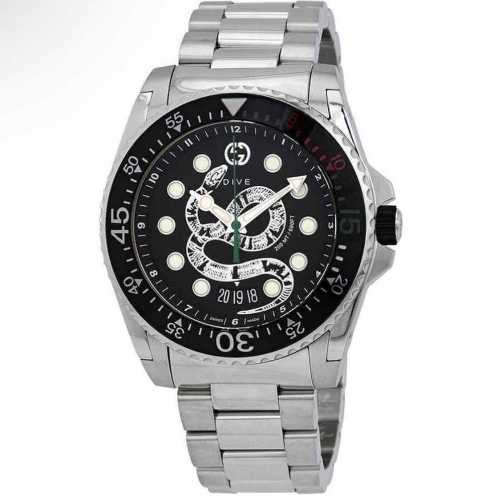 Gucci Dive, Swiss Made, XL 45mm Men's Watch YA136218